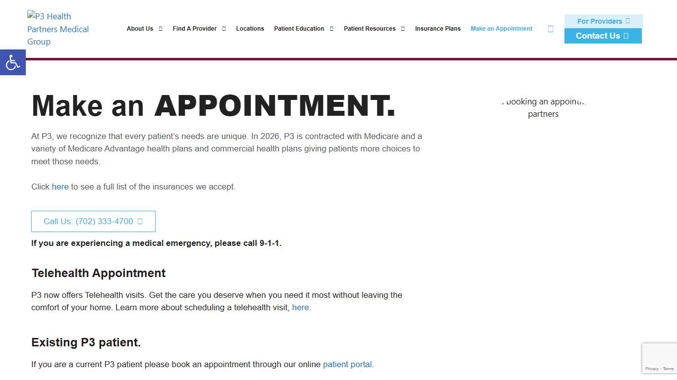 Book Appointment Primary Care Provider P3 Medical Group